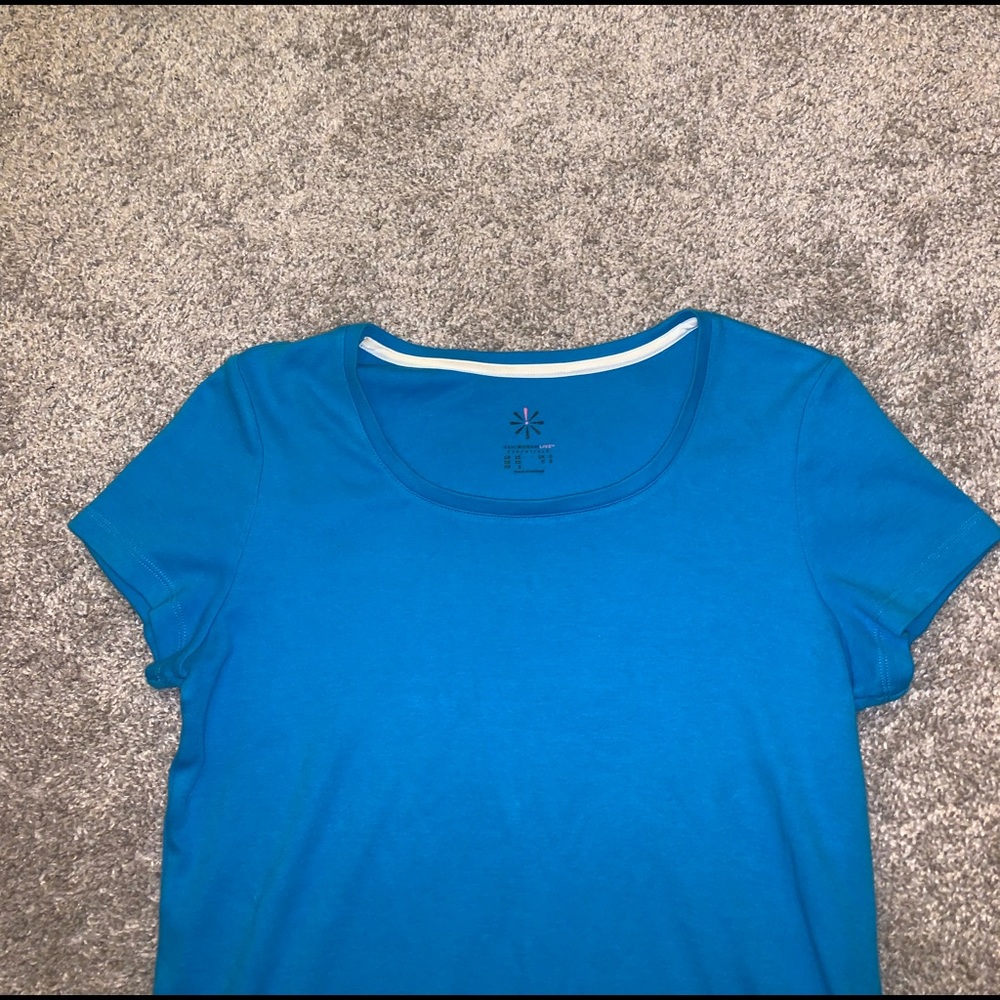 Isaac Mizrahi Dark Blue Short Sleeve Shirt sz XS - Picture 5 of 9